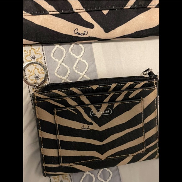 Coach Bags Coach Zebra Print Black And Cream Crossbody Bag And